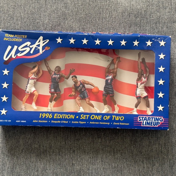 Starting Lineup Other - NIB VTG‎ Starting Lineup 1996 Edition USA Basketball Team Set 1 of 2 Figures